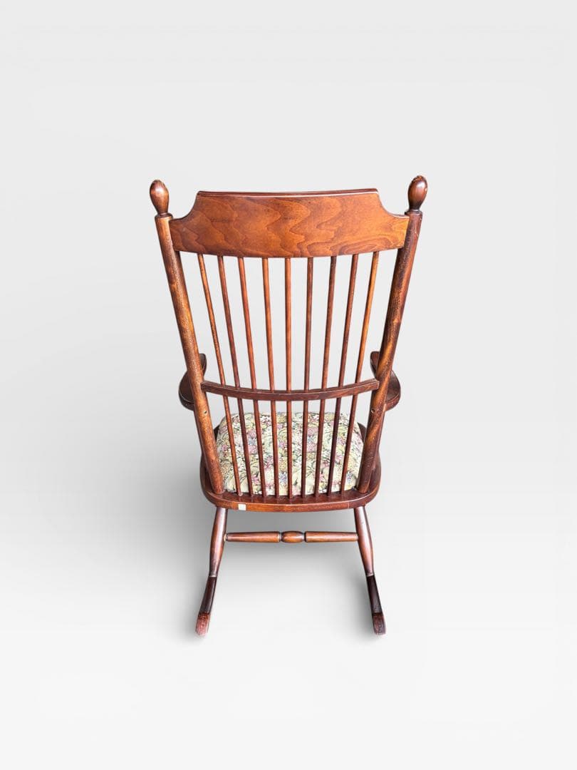 （なおさん専用）松田家具 ロッキングチェア 木製 アーム付き 花柄座面