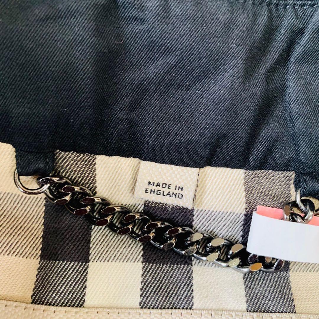 美品 現行 バーバリー ケンジントン トレンチコート ブラック ノバチェック