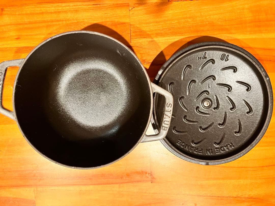 STAUB 鋳鉄製 両手鍋 18cm グレー