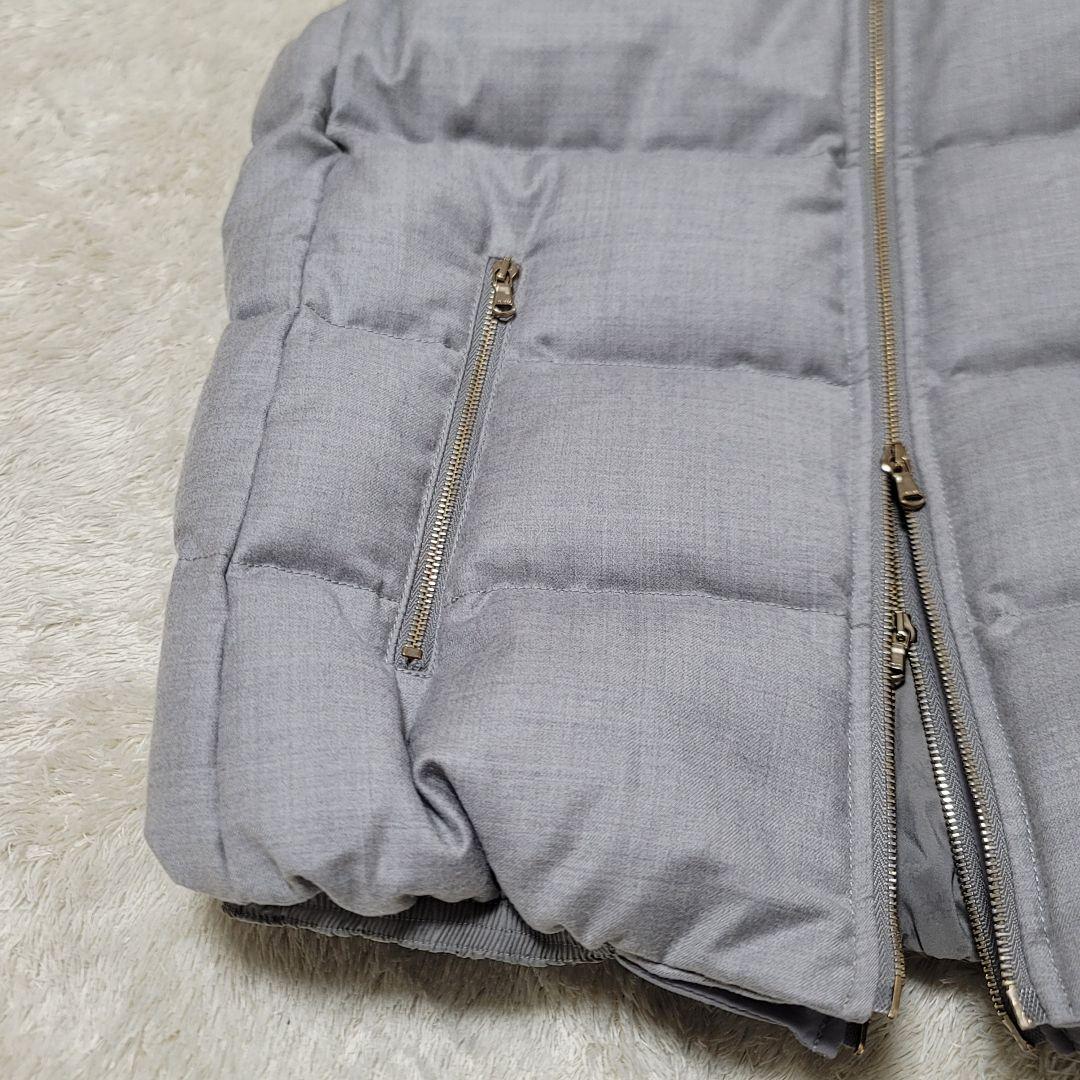 極美品✨タトラス ダウンベスト ラクーンファー カシミヤ混 ダブルジップ グレー