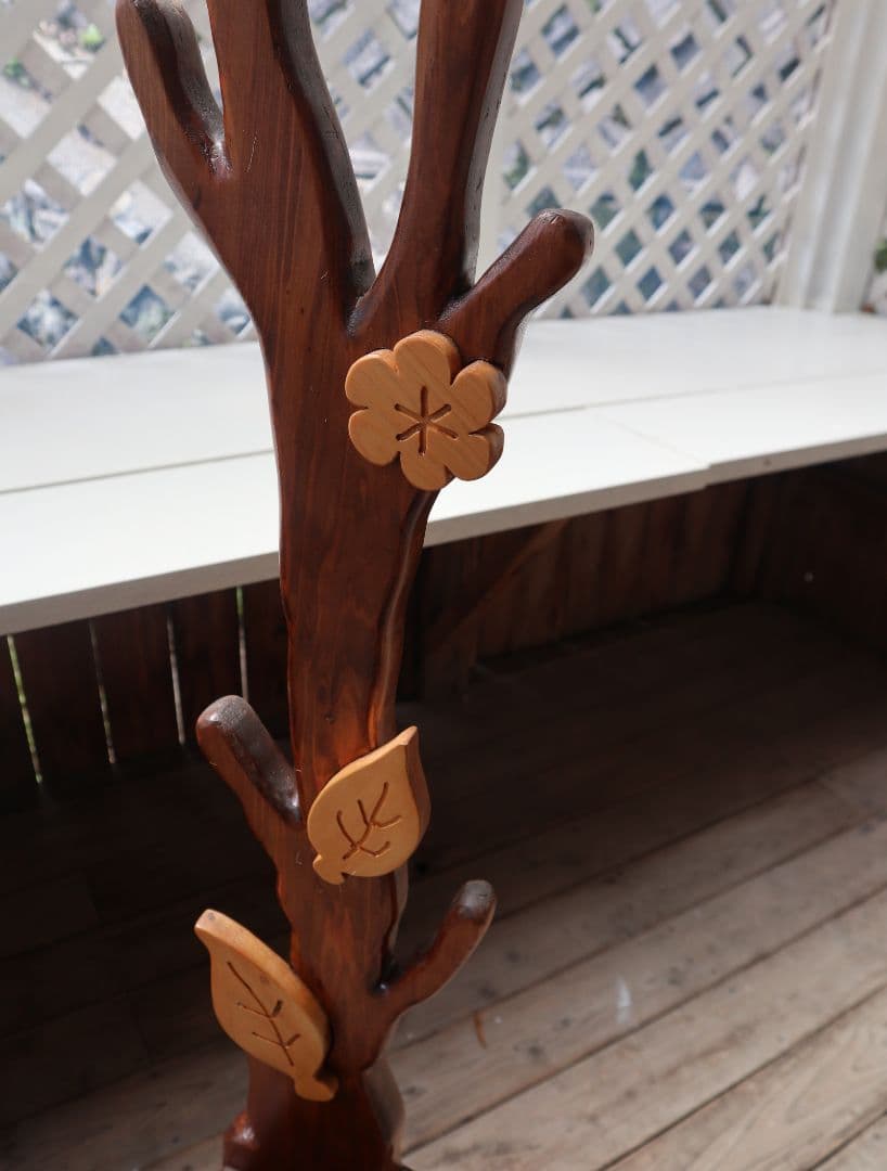お花と葉っぱの傘立て兼帽子掛け　奈良県　手作り