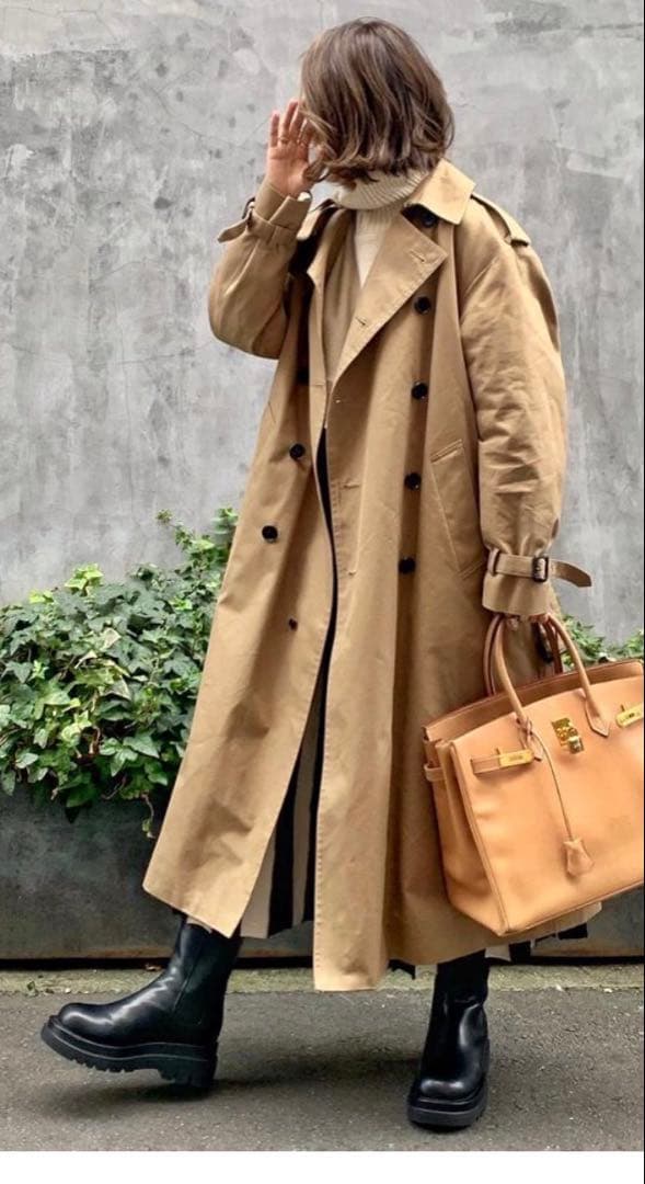 ハイク　HYKE ビッグ＋ロング　BIG トレンチコート　サイズ2