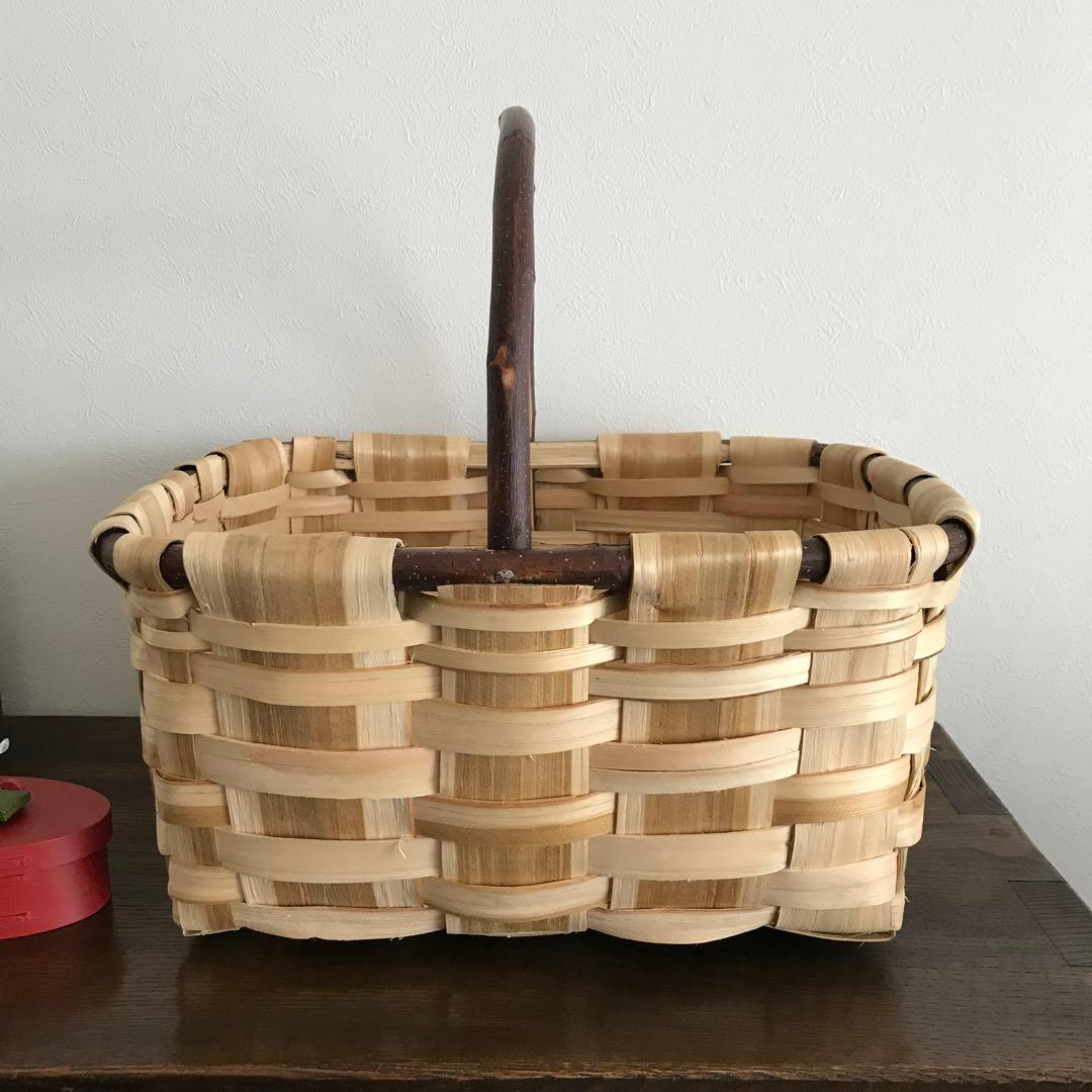 スペイン　バスケット　かご　栗　　　　　　(市川籠店　カゴアミドリ)