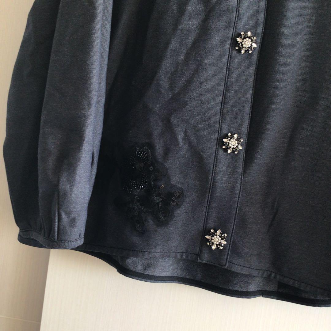 可愛い❤️super beautyパールボタンビジュー付きジャケット　未使用タグ付