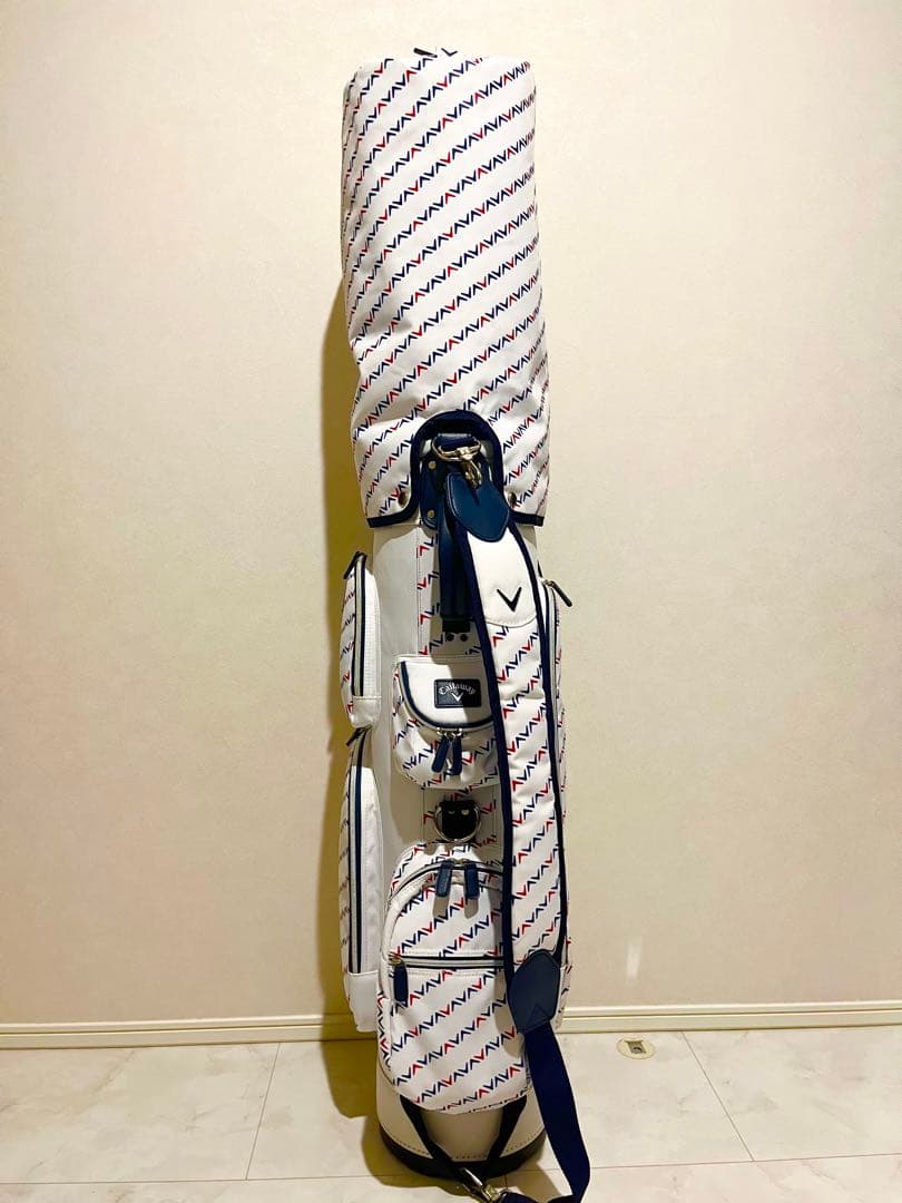 キャロウェイ　ゴルフバッグ　ホワイト　ネイビー