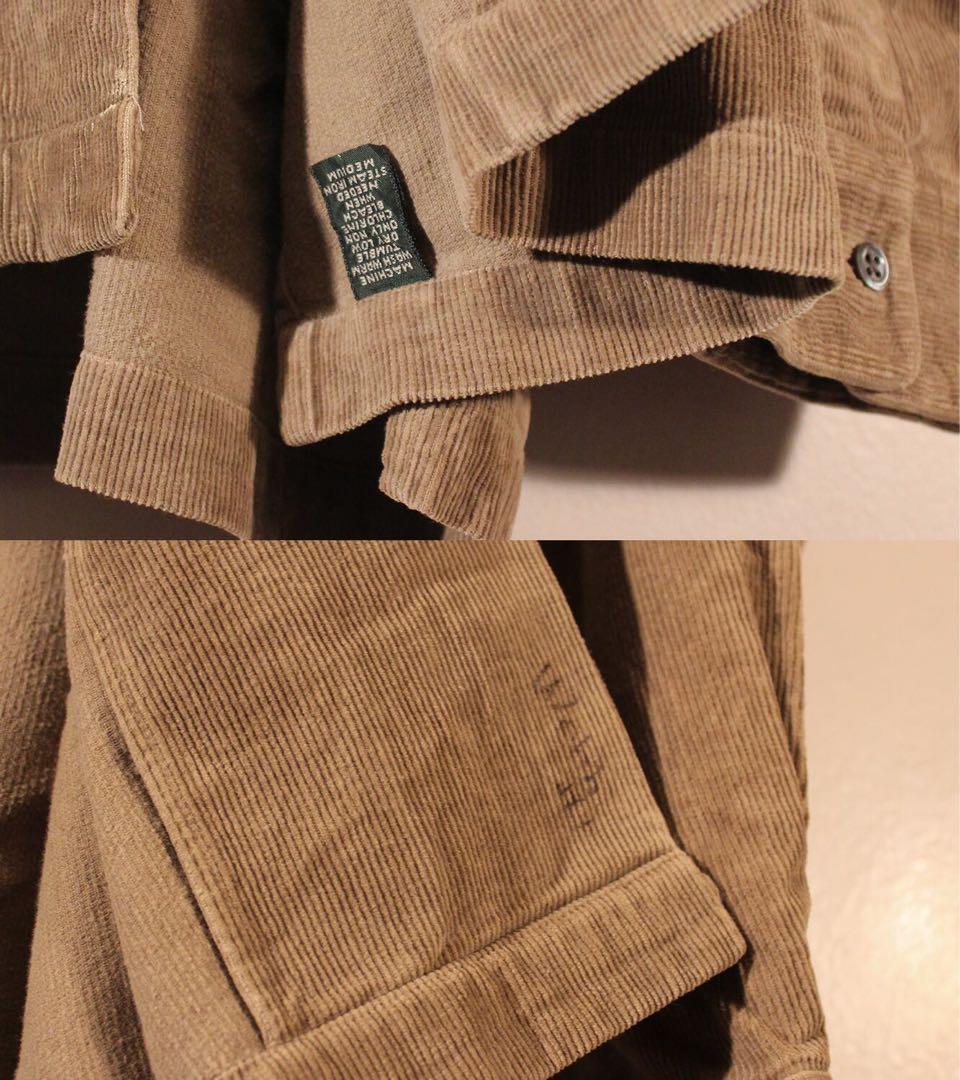 USA古着 ポロカントリーラルフローレン 開襟コーデュロイシャツ長袖 メンズXL