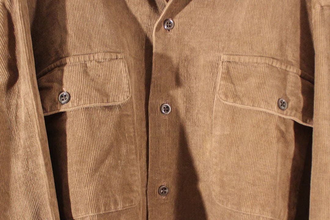 USA古着 ポロカントリーラルフローレン 開襟コーデュロイシャツ長袖 メンズXL
