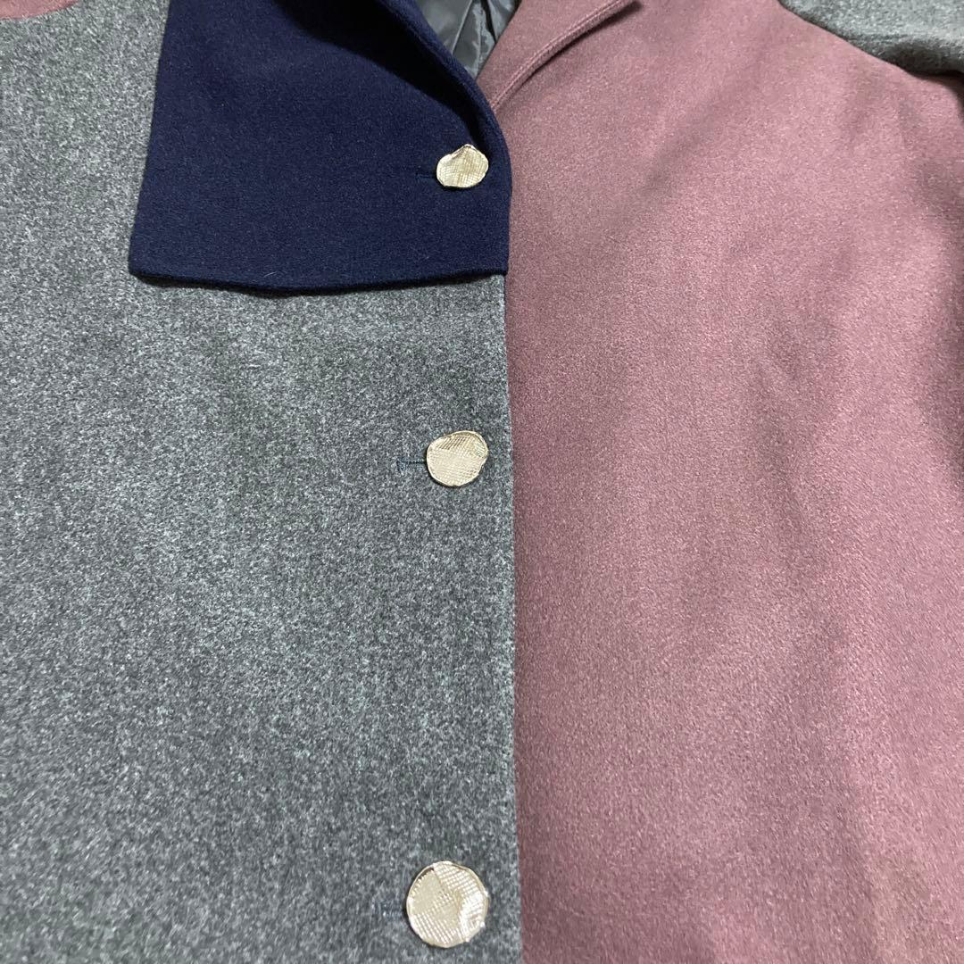 《肉まん》未使用SOMARI コート　テーラーコート　配色デザインメルトン