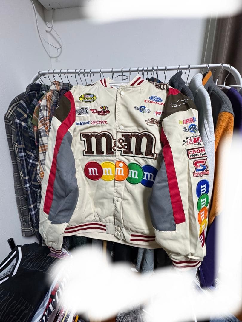 どん 【希少】 レーシングジャケット m&m's ロベルトカバーニ L