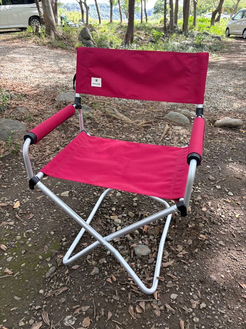 美品  peak スノーピーク FD フォールディング チェアワイド 赤