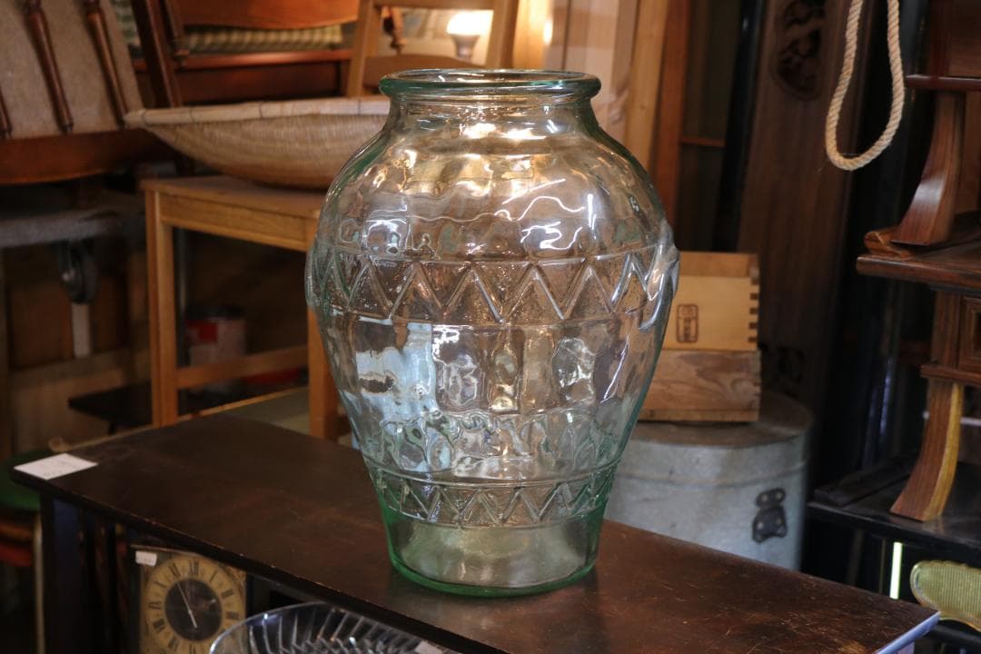 イタリア製 ガラス瓶 水瓶 フラワーベース 高さ43cm