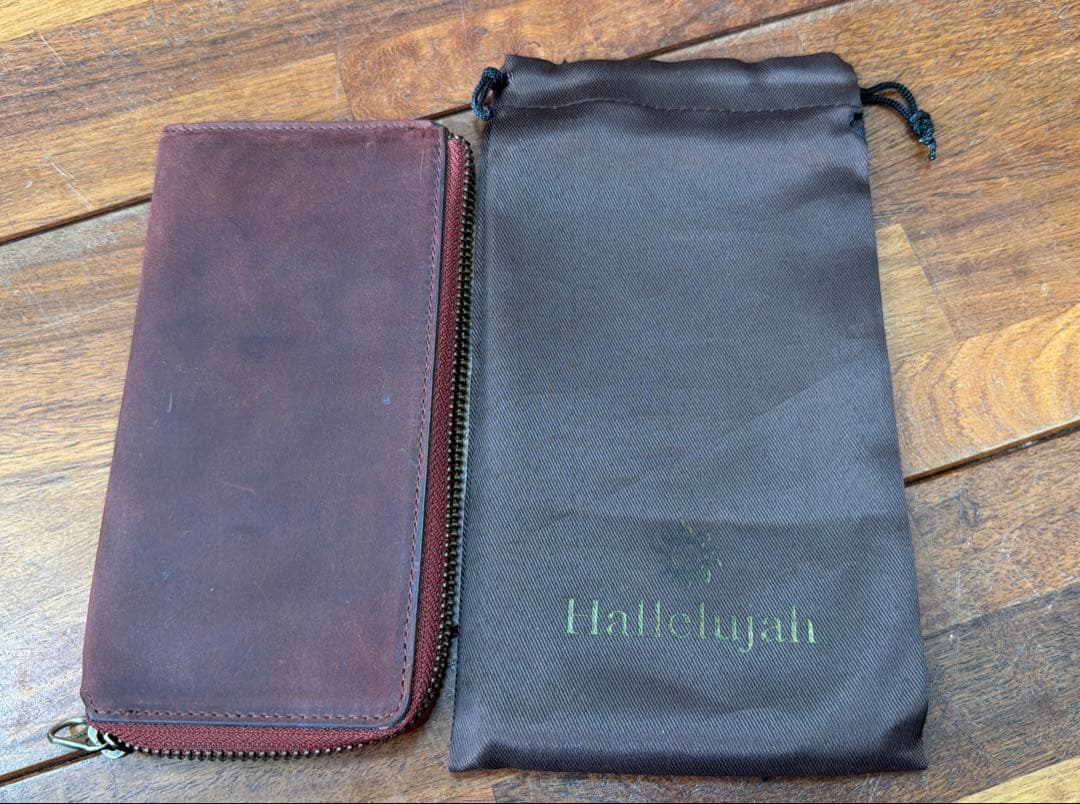 未使用Hallelujah ハレルヤ TIDY SLIM ワイン 長財布