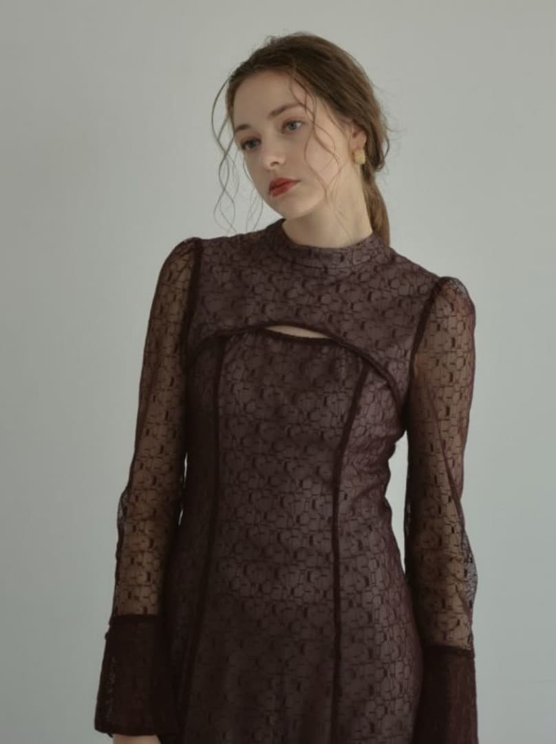 【新品タグ付き】ANDRESD backopen geometric dress