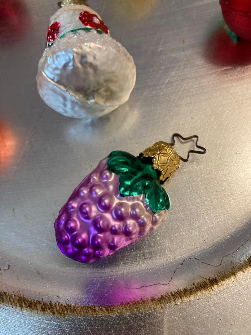 vintage クリスマスオーナメント　インゲグラス　6個