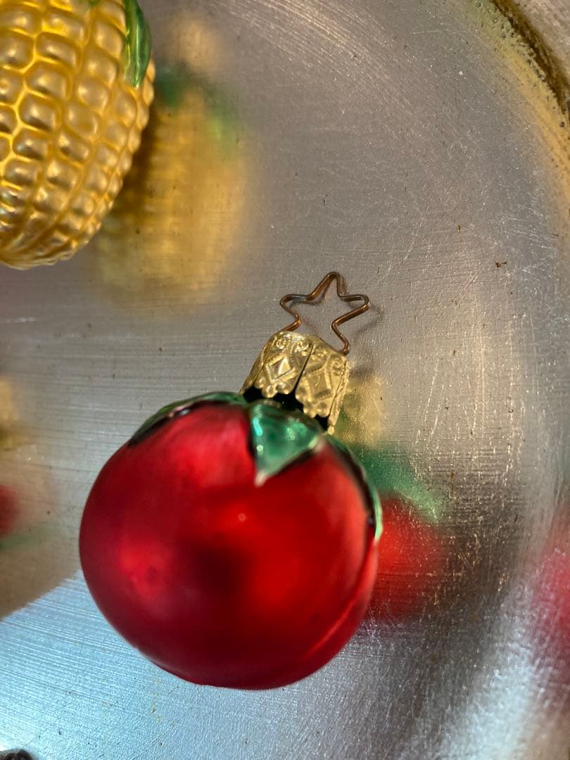 vintage クリスマスオーナメント　インゲグラス　6個