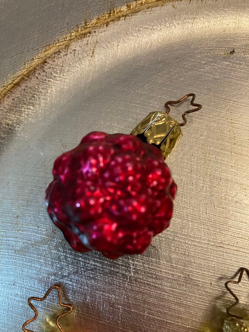 vintage クリスマスオーナメント　インゲグラス　6個