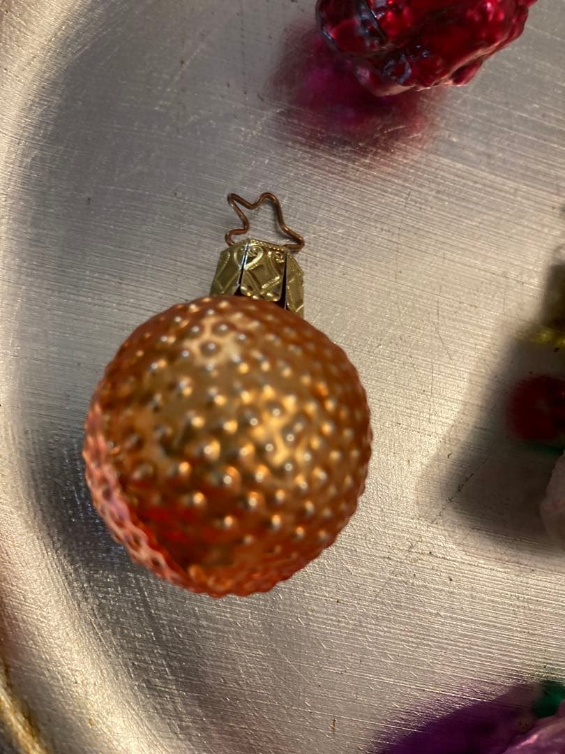 vintage クリスマスオーナメント　インゲグラス　6個