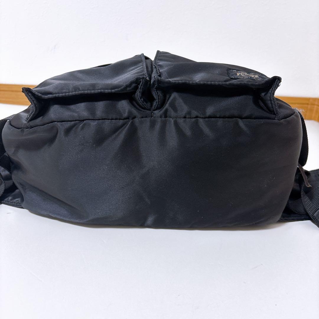 【美品】PORTER ポーター TANKER タンカー ボディバッグ 黒ナイロン