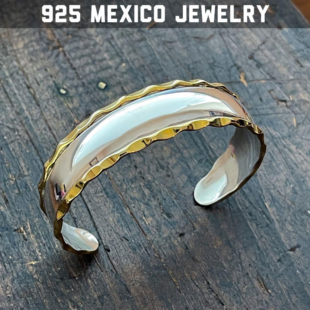 メキシカンシルバー ヴィンテージ TAXCO ブレスレット バングル シルバー
