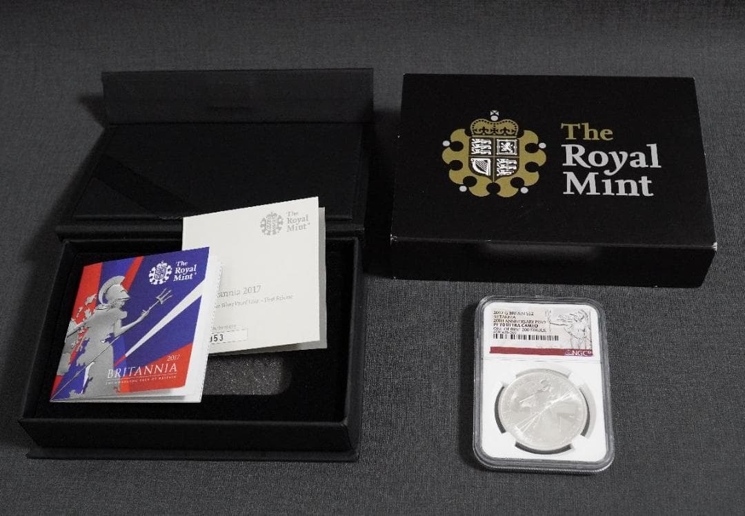 2017 ブリタニア 20周年 プルーフ 銀貨 NGC PF70UC COA箱付