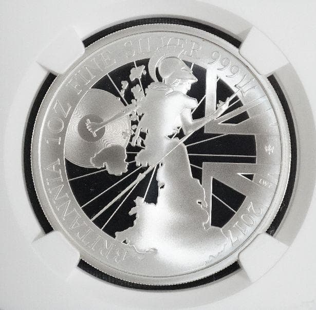 2017 ブリタニア 20周年 プルーフ 銀貨 NGC PF70UC COA箱付
