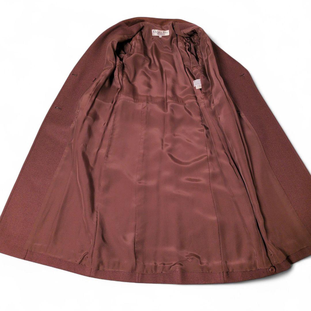 希少　クリスチャンディオール　シルク混　ウールロングコート　ヴィンテージ　レア