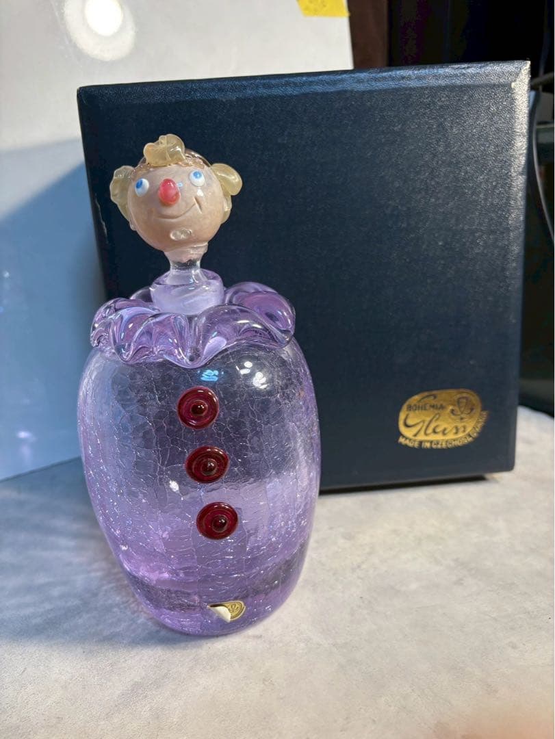 【希少】Bohemia Glass ボヘミアガラス ピエロ デキャンタ ケース付