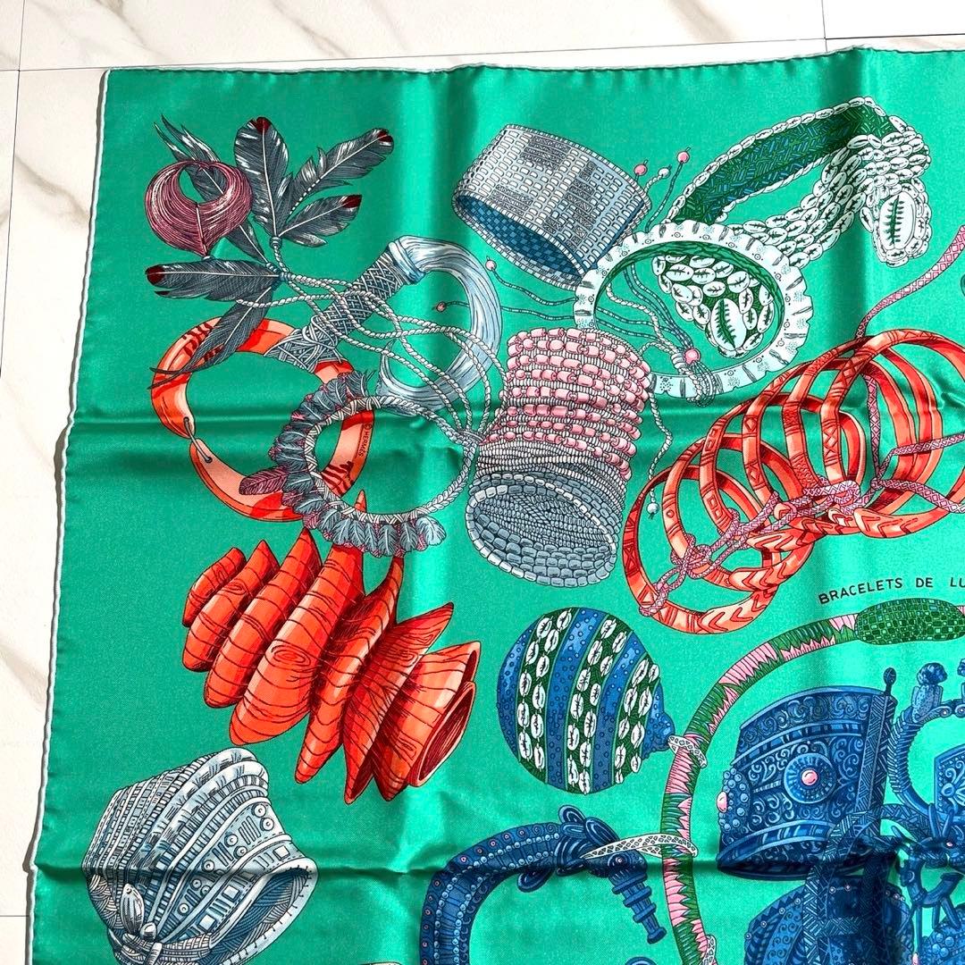 未使用品✨ HERMES カレ90 bracelet 光のブレスレット 緑