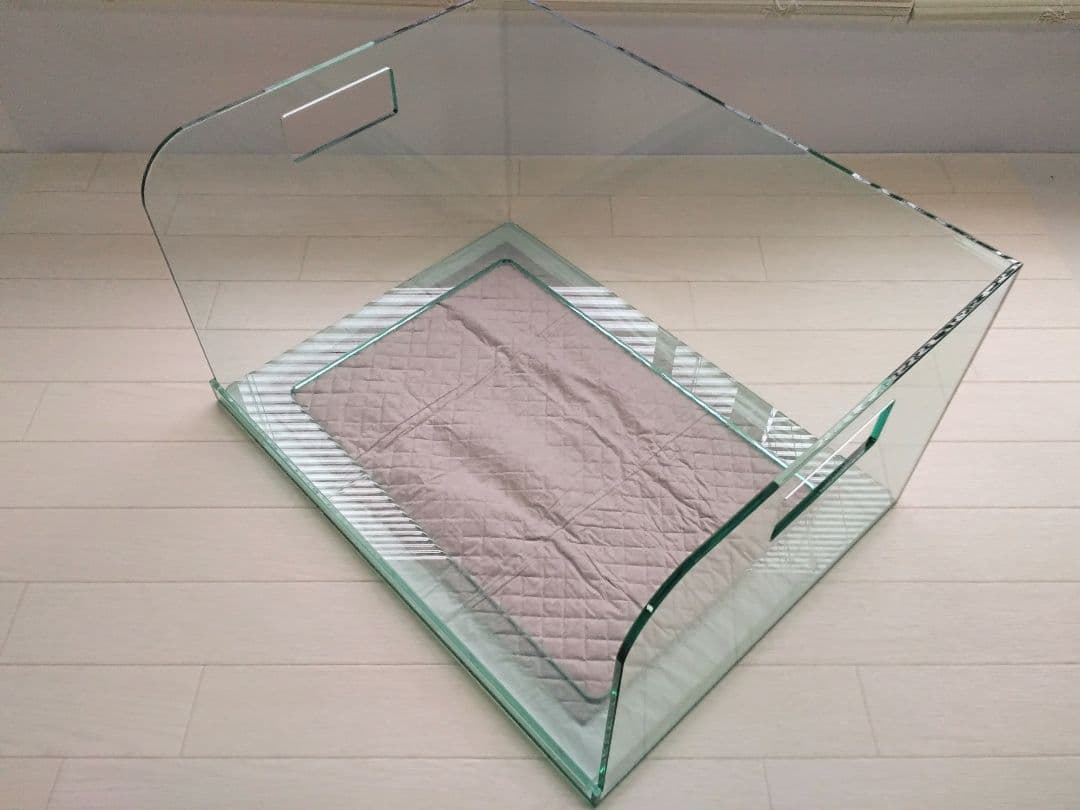 オーダーメイド ペットアクリルトイレ ICHIGOtype　※黒マットタイプ