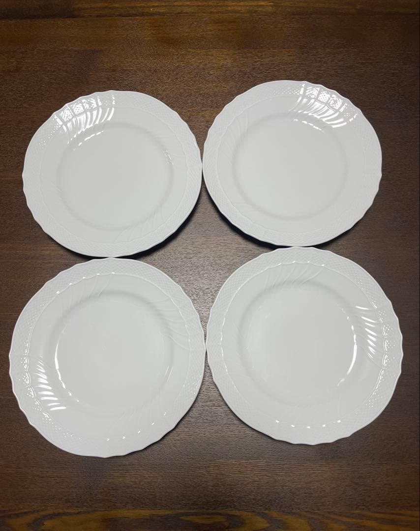 リチャードジノリ ベッキオ・ホワイト プレート26cm 4枚セット