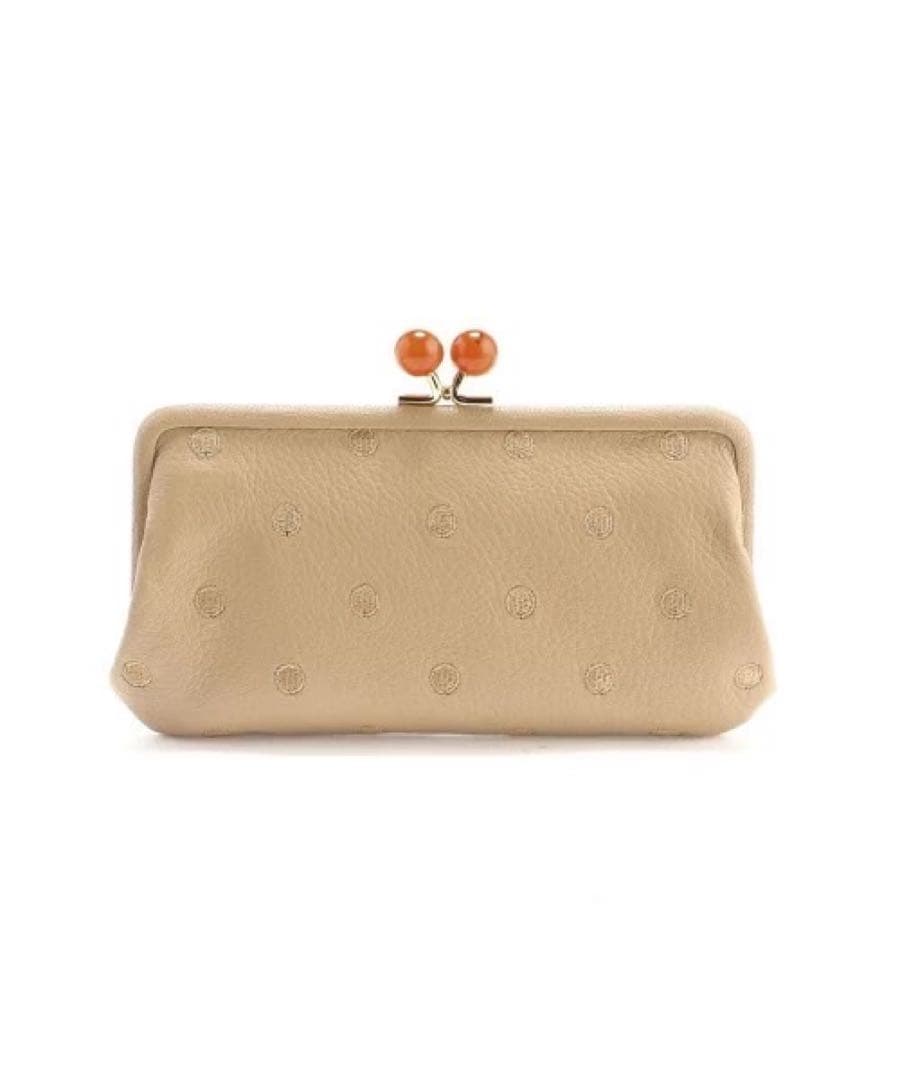 新品未使用 ペルケ perche アクリル玉 がま口 長財布 OKDOT