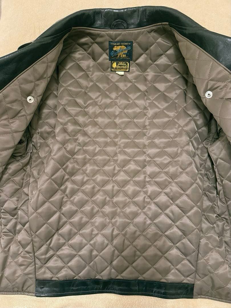 週末価格⭐️【茶芯】レインボーカントリー ダブルライダースジャケット ホースハイド