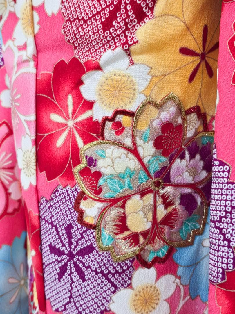 七五三　7歳　ブランド　花うさぎ　着物　セット　女の子 *c32