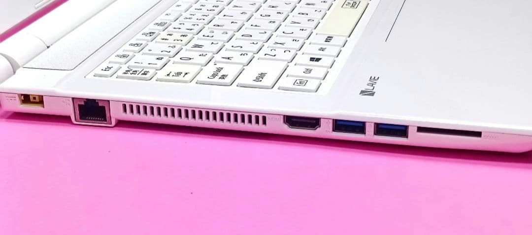 超大容量1TB‼️第7世代✨オフィス✨薄型✨カメラ付き白ホワイトノートパソコン✨