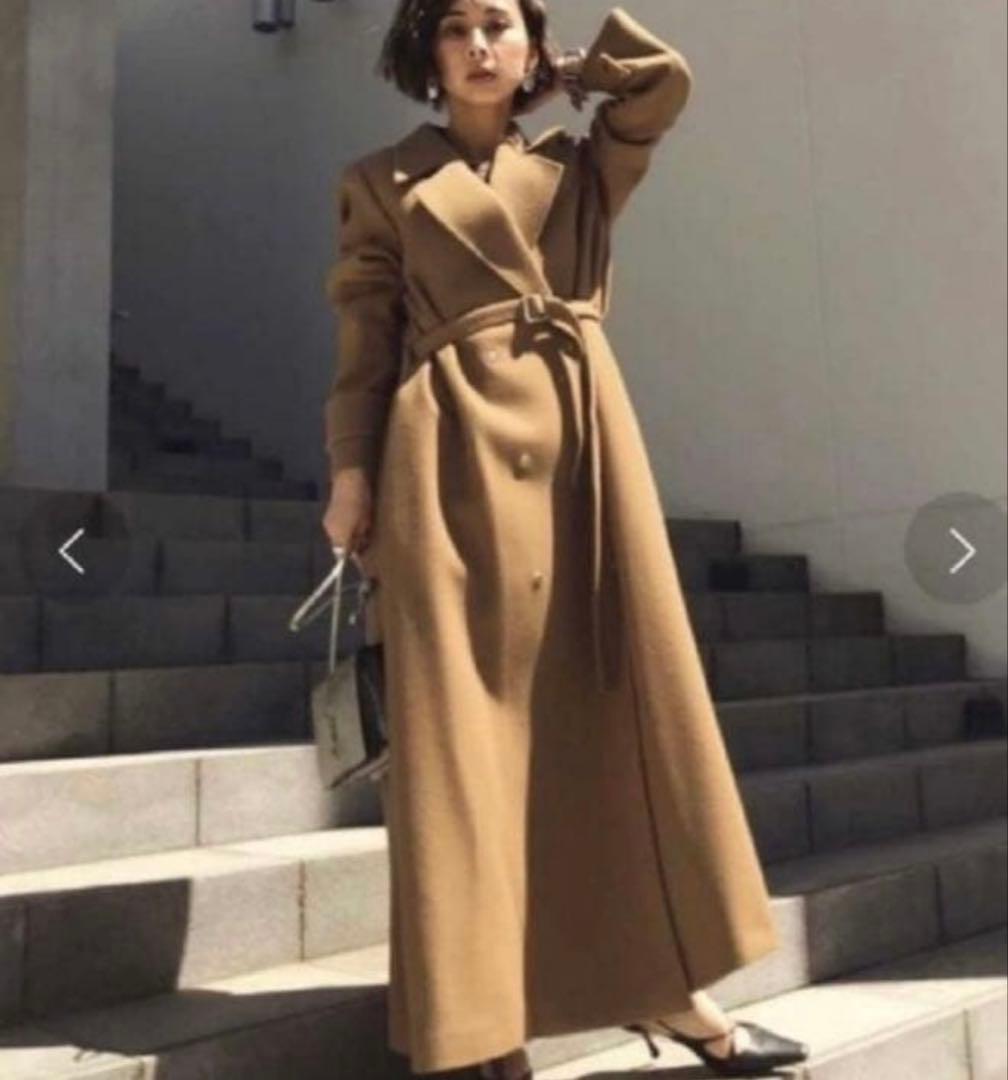 値下げ不可 Ameri VINTAGE BELT FLARE LONG COAT