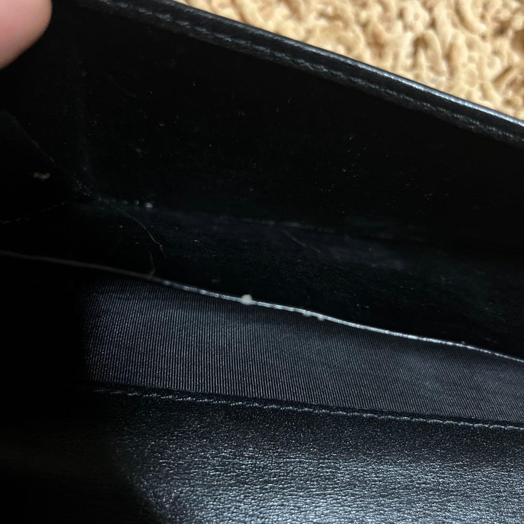 GUCCI グッチ 長財布 シマレザー ブラック　本革