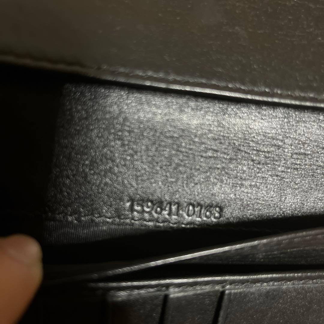 GUCCI グッチ 長財布 シマレザー ブラック　本革