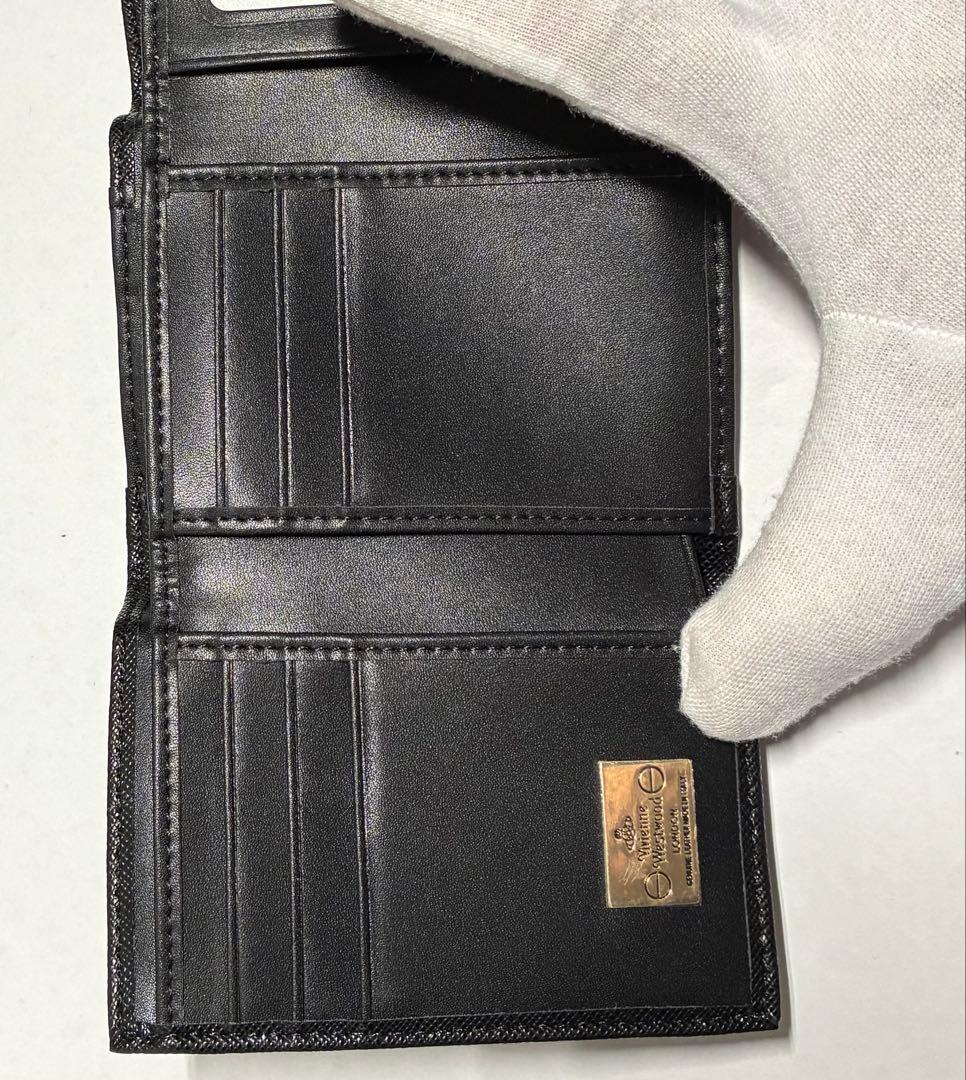 【新品】Vivienne Westwood 折財布 黒 シンプル がま口 定番
