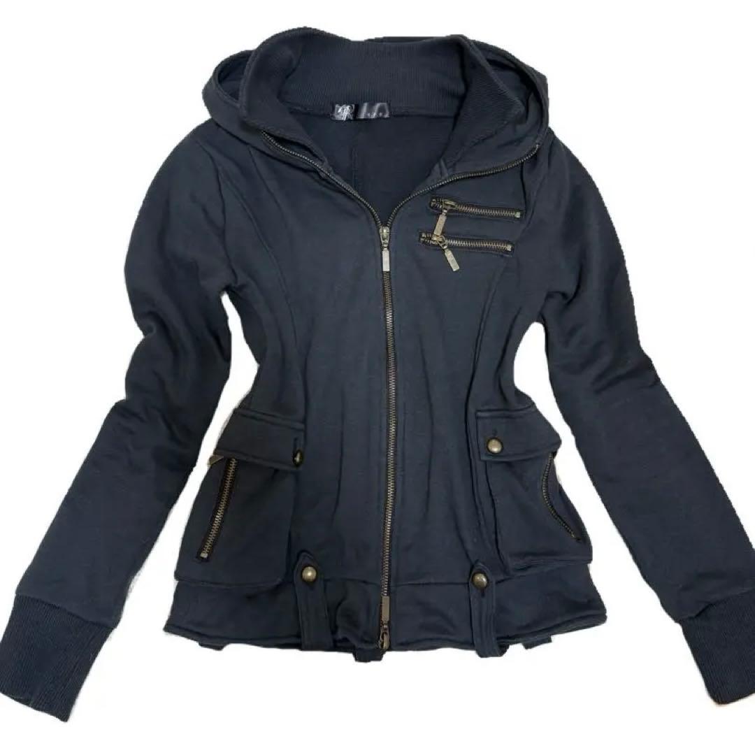 00s y2k archive 平成ギャル グランジ ギミック ジップパーカー