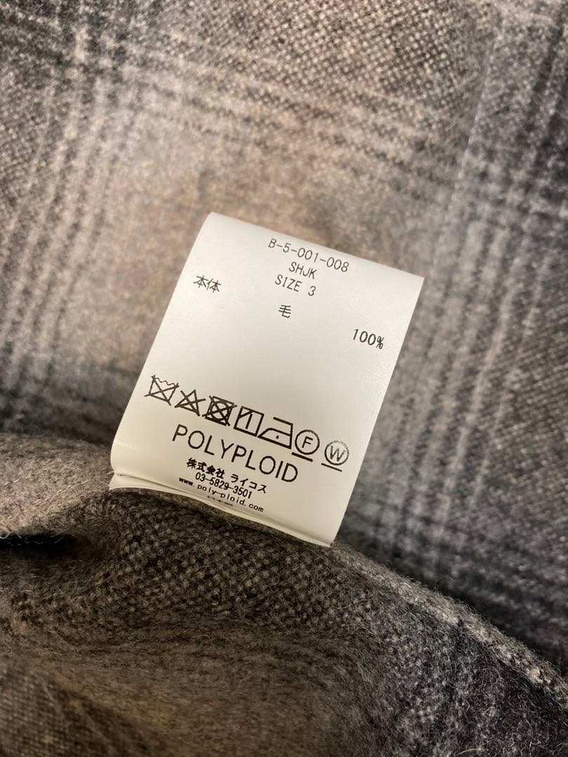 h*k様 POLYPLOID ウールシャツジャケット シャドーチェック 24AW