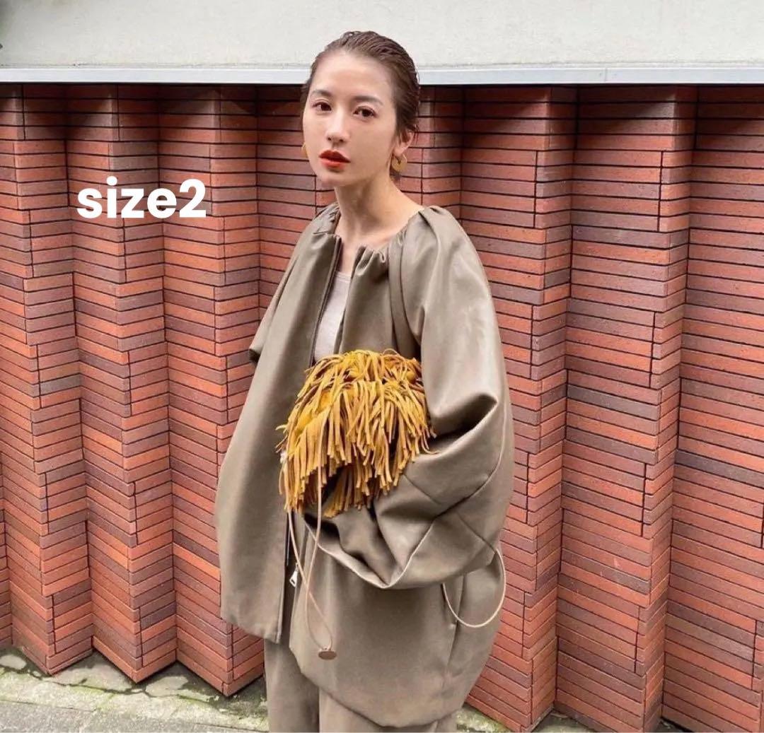 CLANE クラネ EGG FAKE LEATHER JACKET SIZE2