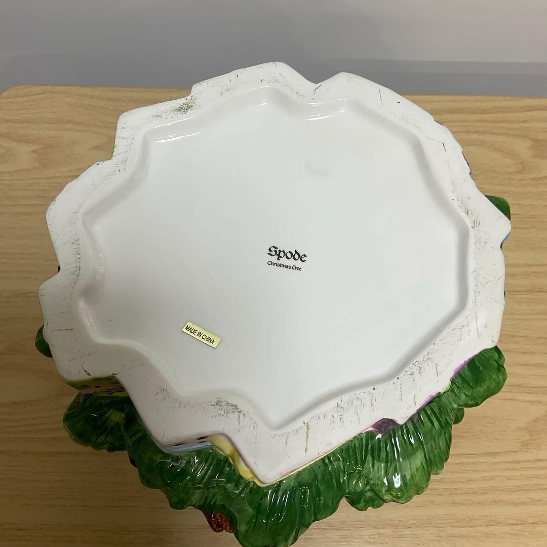 イギリス　スポード クッキー ジャー クリスマスツリー