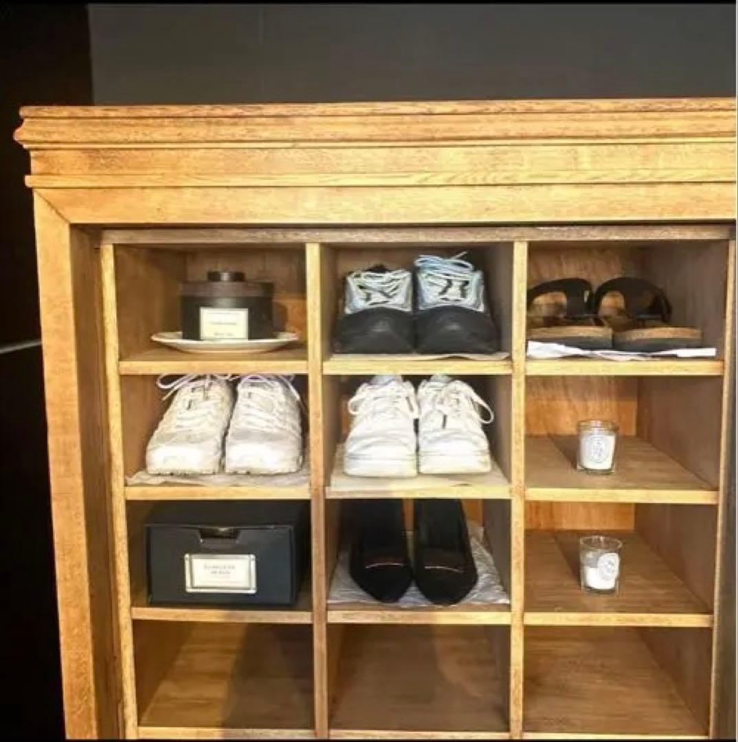 水屋箪笥　稀少　ガラス扉　収納棚　アンティーク　古家具