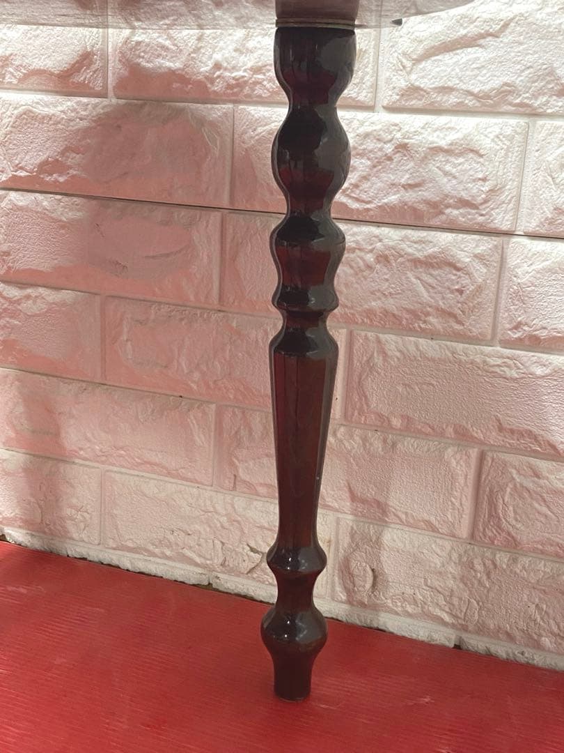 イタリア サイドテーブル⑤ 猫脚 象嵌 彫刻 アンティーク調 花台 コンソール