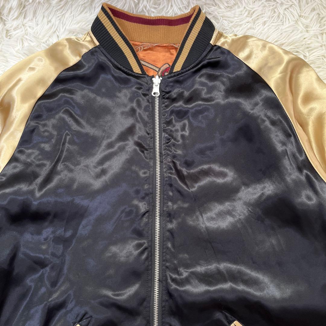 絡繰魂 スカジャン 風神 雷神 リバーシブル 刺繍