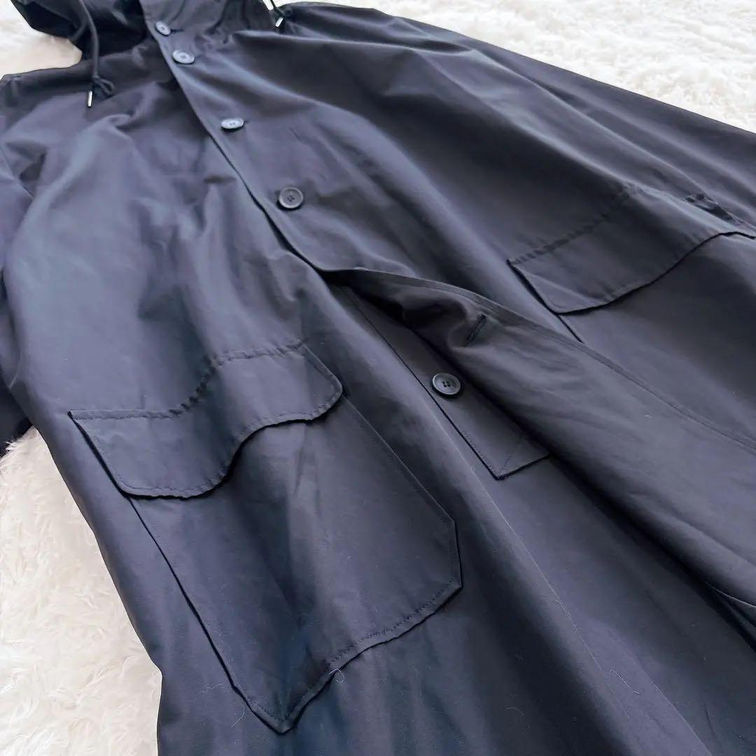 美品　ミンソビ　ビッグシルエットロングコート　フード付き　ブラック　ユニセックス