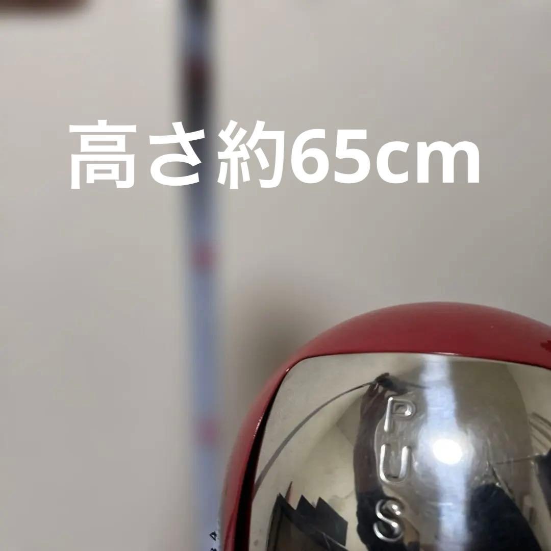 金属製　レトロ　ダストボックス　赤