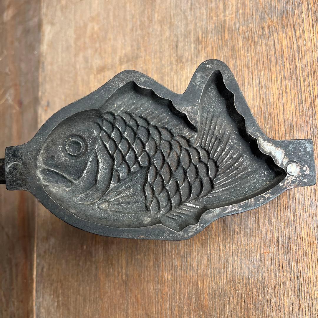 一丁焼き 鋳鉄製 たい焼き器 天然物 天然たい焼き　南部鉄器