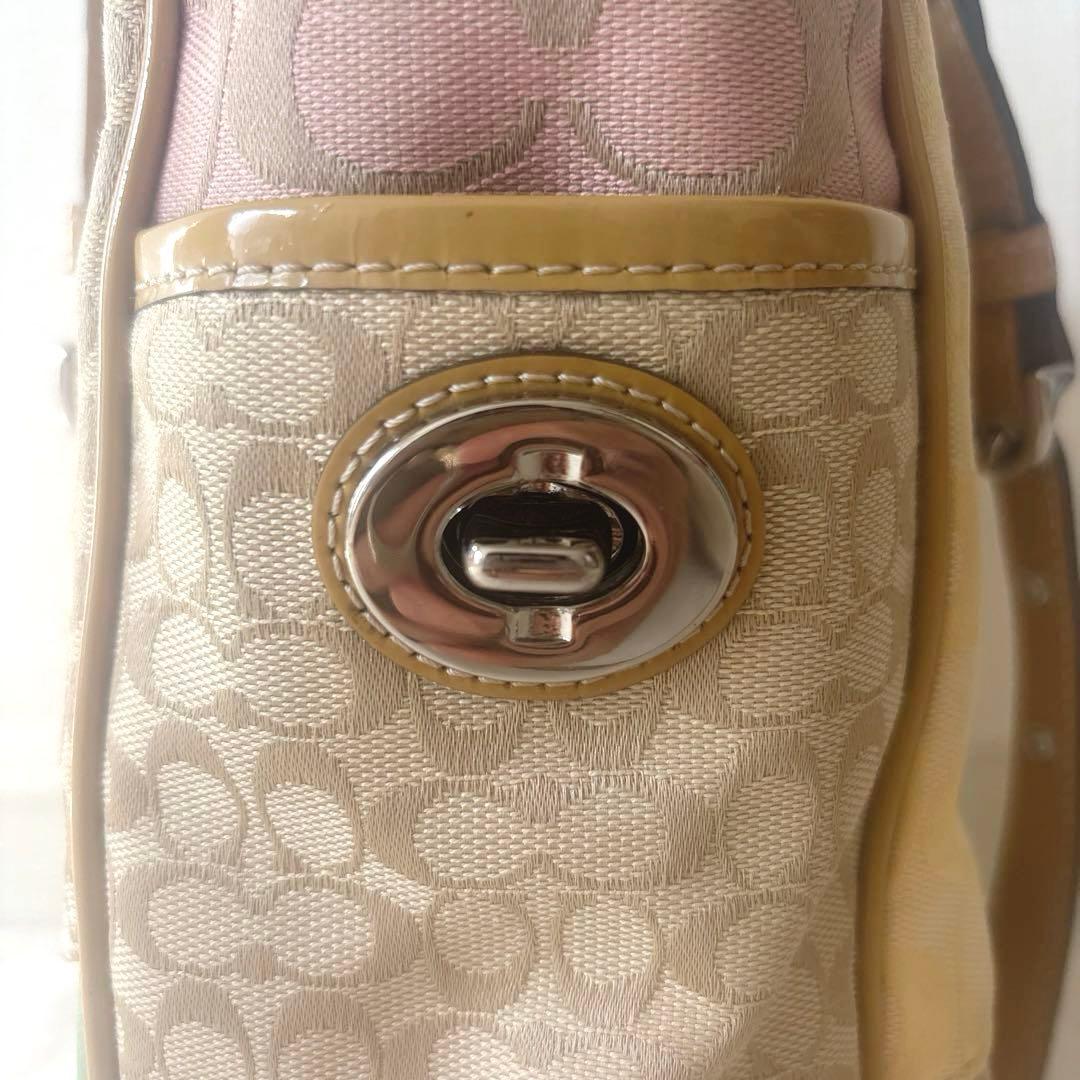 COACH コーチ　シグネチャー　トートバッグ　パッチワーク風　肩掛け