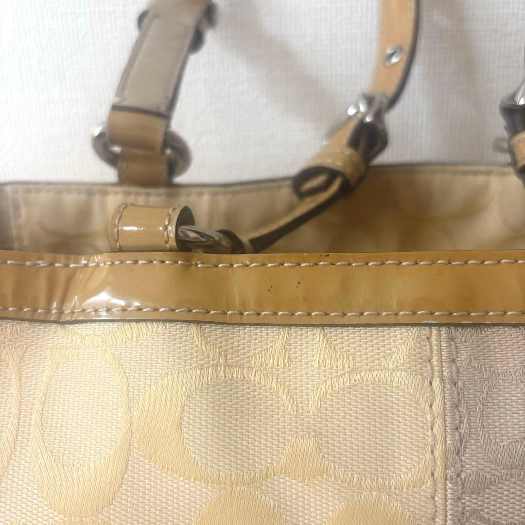 COACH コーチ　シグネチャー　トートバッグ　パッチワーク風　肩掛け